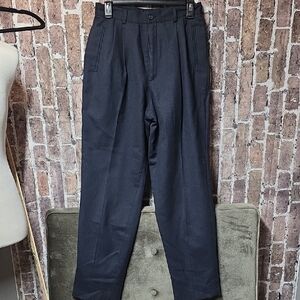 Vintage L.L. Bean Womens Navy Dress Pants 100% Wool USA